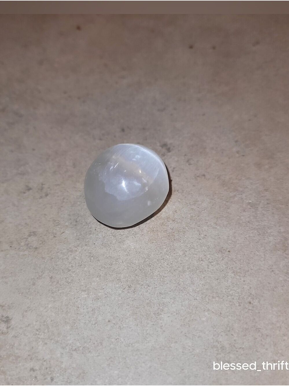 Polished White Selenite Palm Stone Crystal/Worry Stone for Meditation & Cleanse